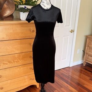 Zara Classic Black Midi Dress